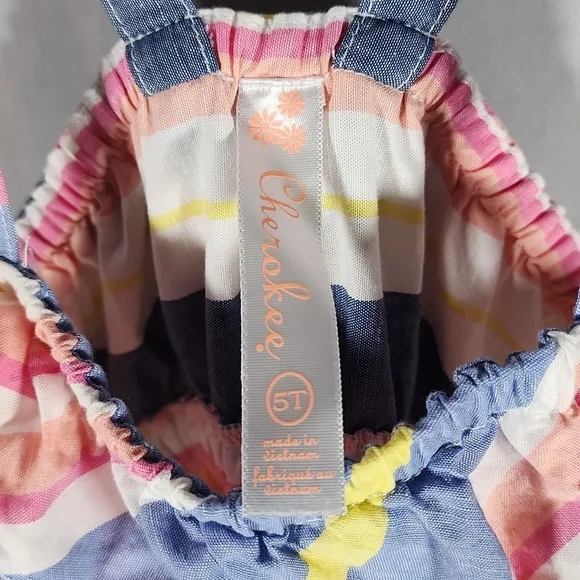 Cherokee Girls Striped Dress Size 5T - Picture 3 of 4